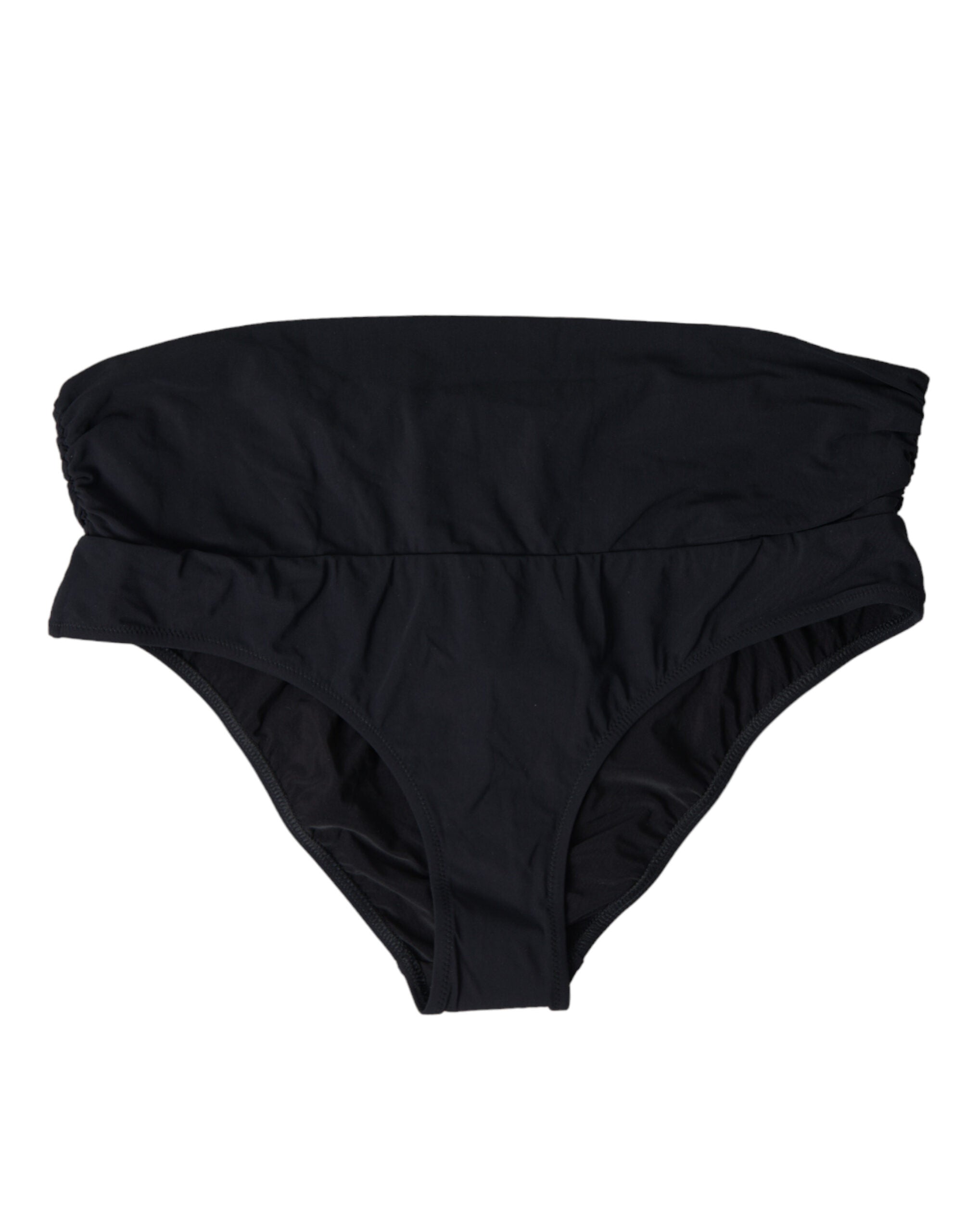Nylon Stretch Bikini Bottom — Black