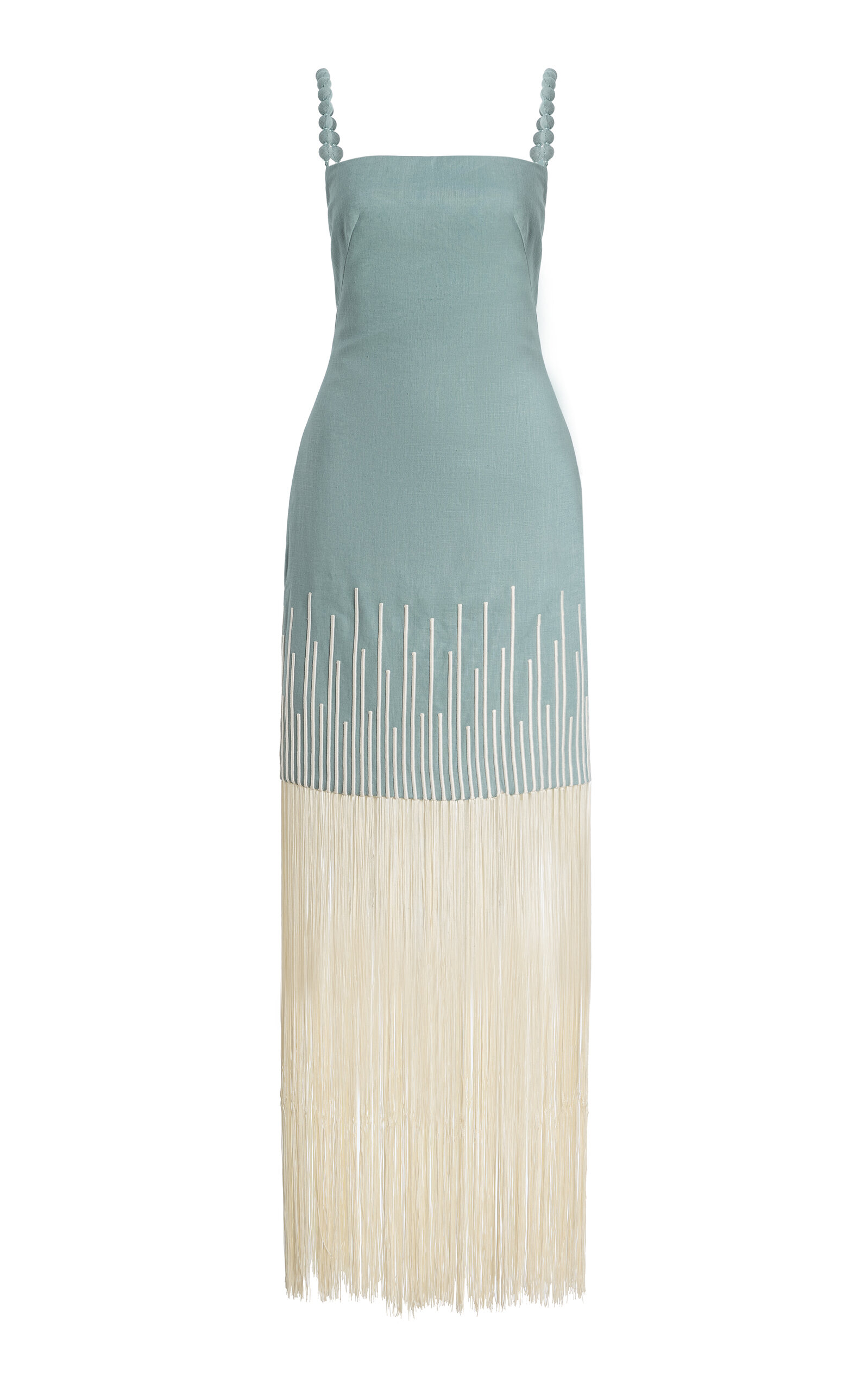 Exclusive Mar Caribe Fringed Linen Maxi Dress - Moda Operandi