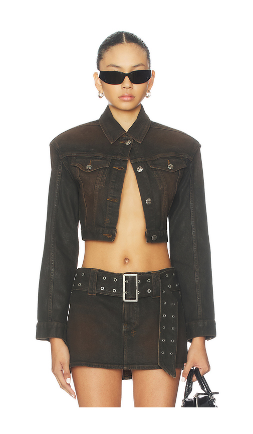 Ksubi Define Trucker Jacket in Brown. M. Also in
