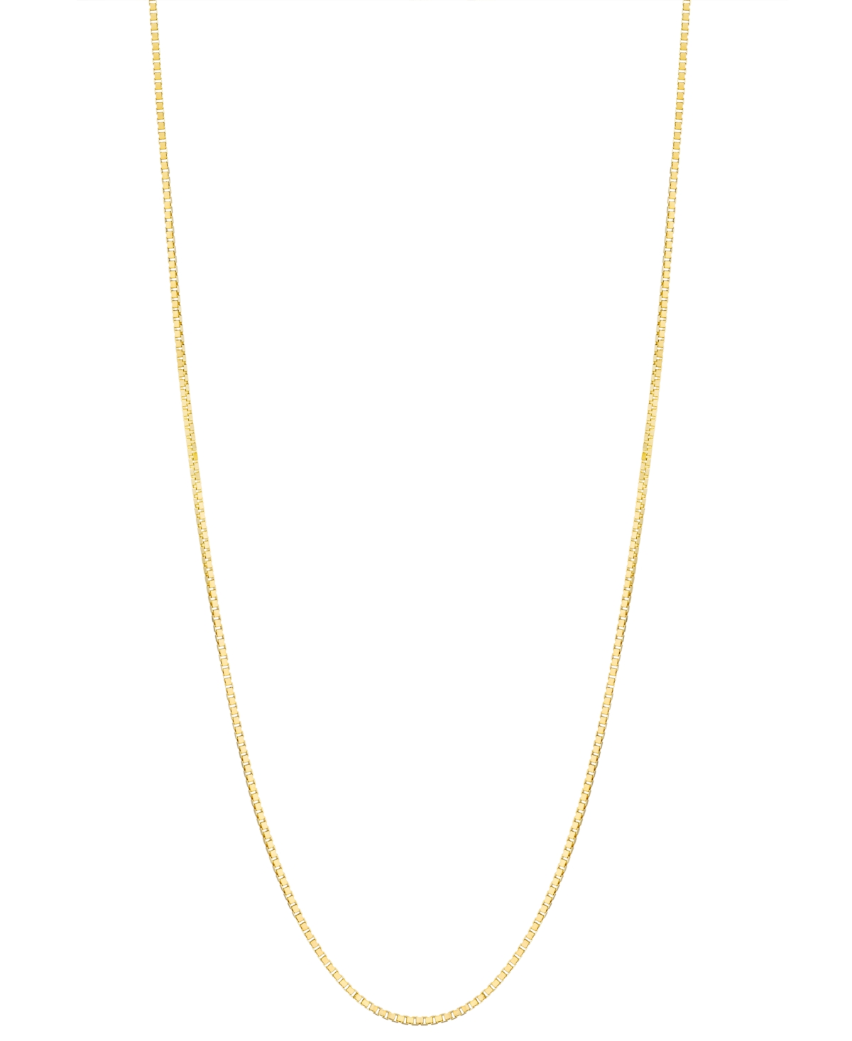 "24"" Box Chain Necklace (3/4mm) in14k Gold - Yellow Gold"