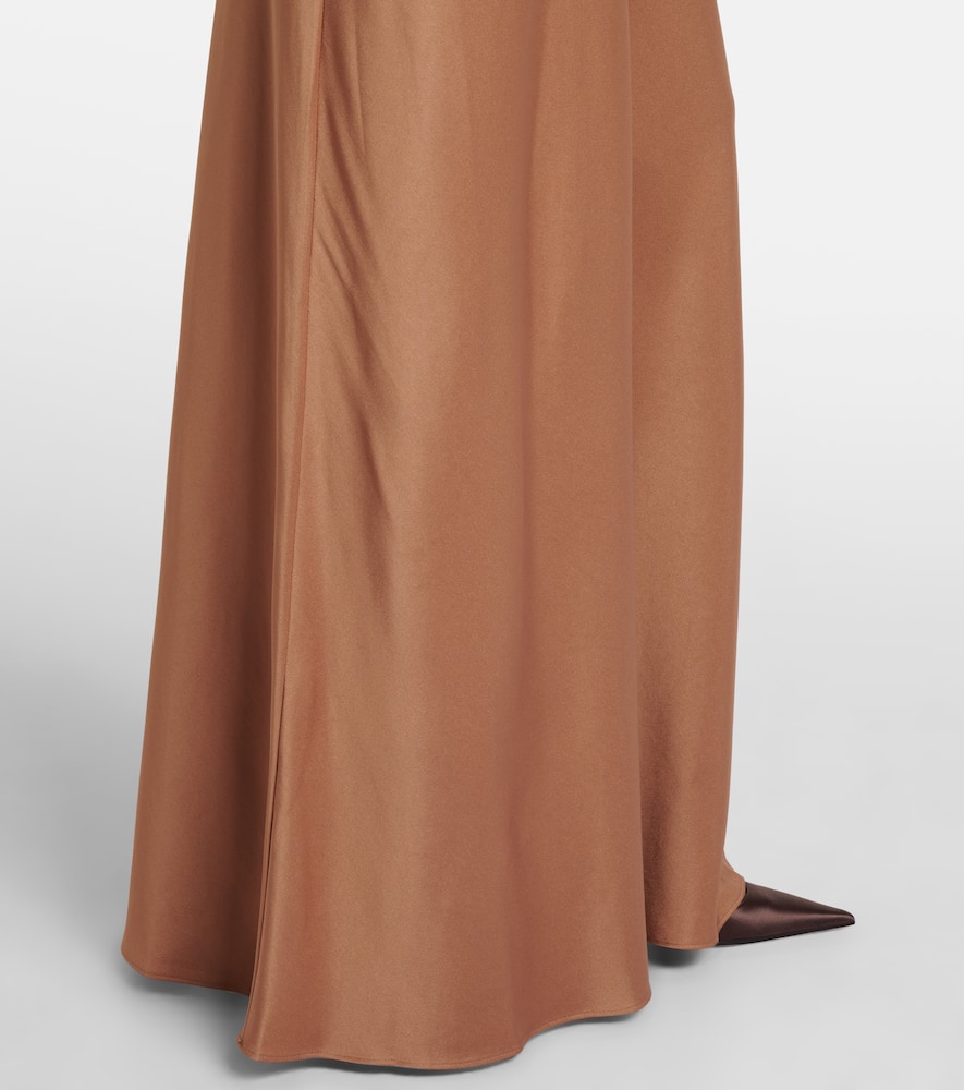 Adelle draped satin gown