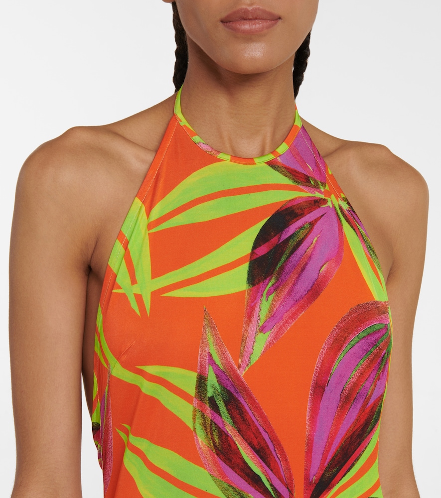 Louisa Ballou Printed halterneck top