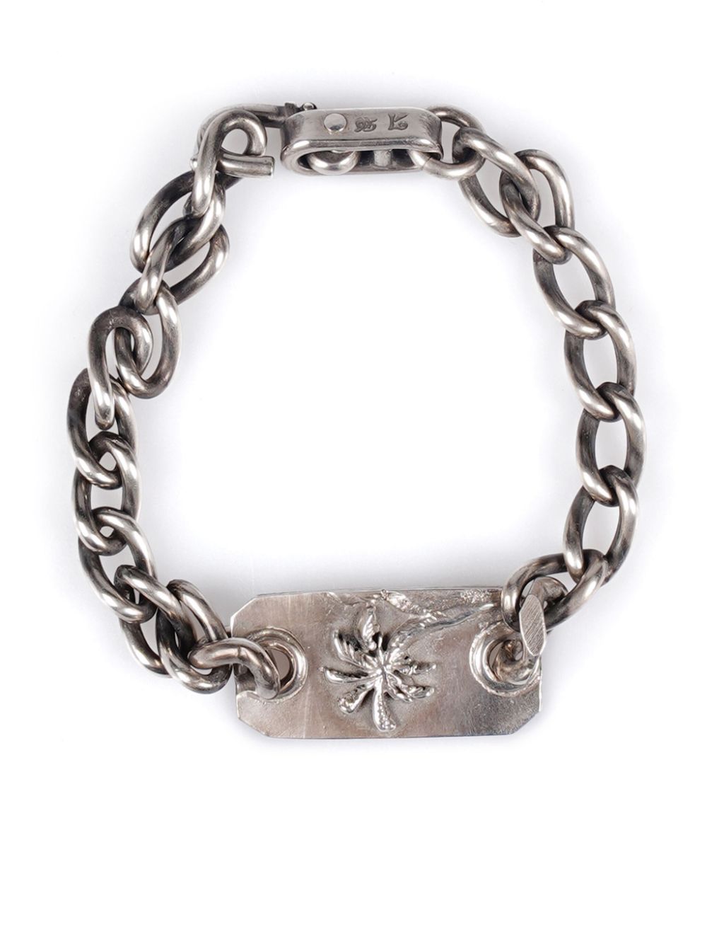 Palm cable-link chain detailing bracelet - Silver