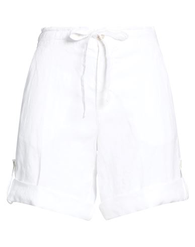 Woman Shorts & Bermuda Shorts White Size 10 Linen