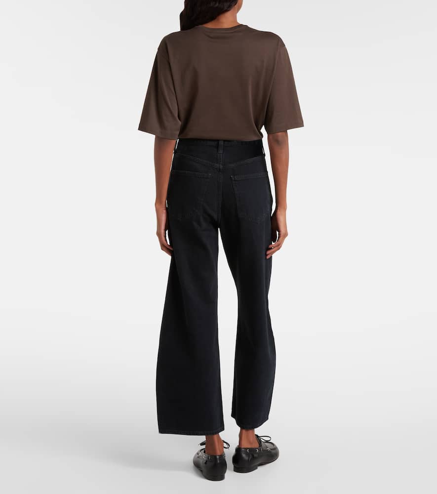 Low Curve cropped mid-rise barrel-leg jeans