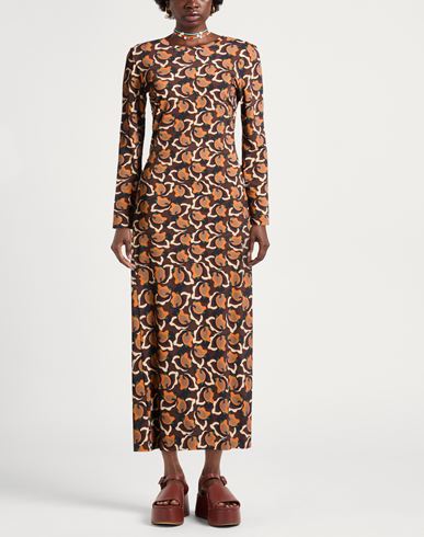 Malìparmi Woman Maxi dress Brown Size 6 Viscose, Elastane