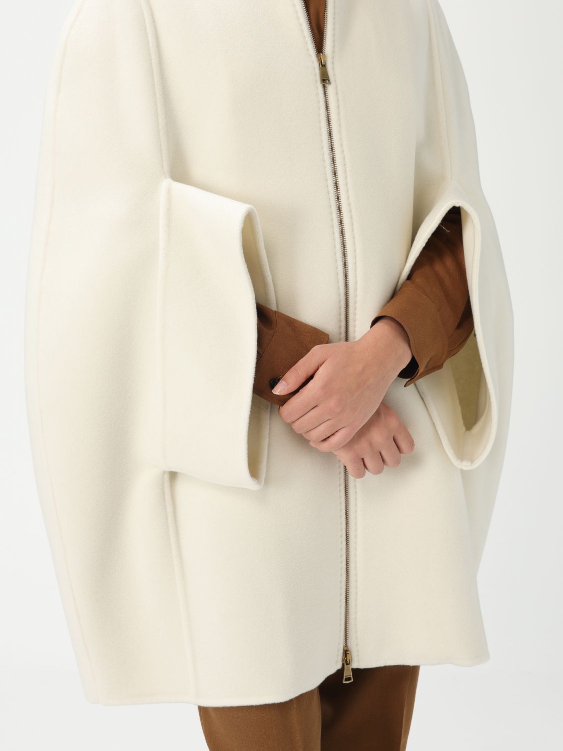 Placido coat - White