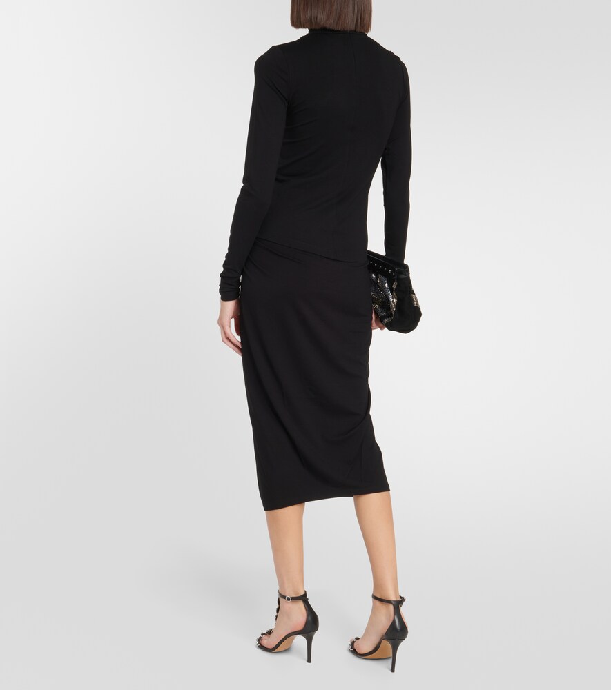 Jersey turtleneck top