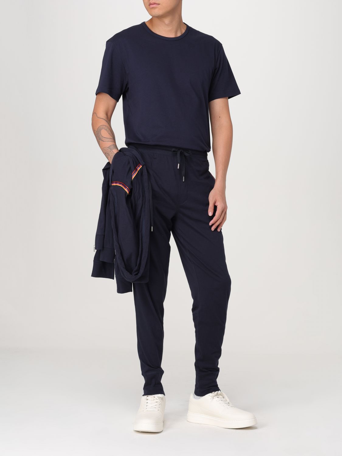 Zip-up cotton hoodie - Black