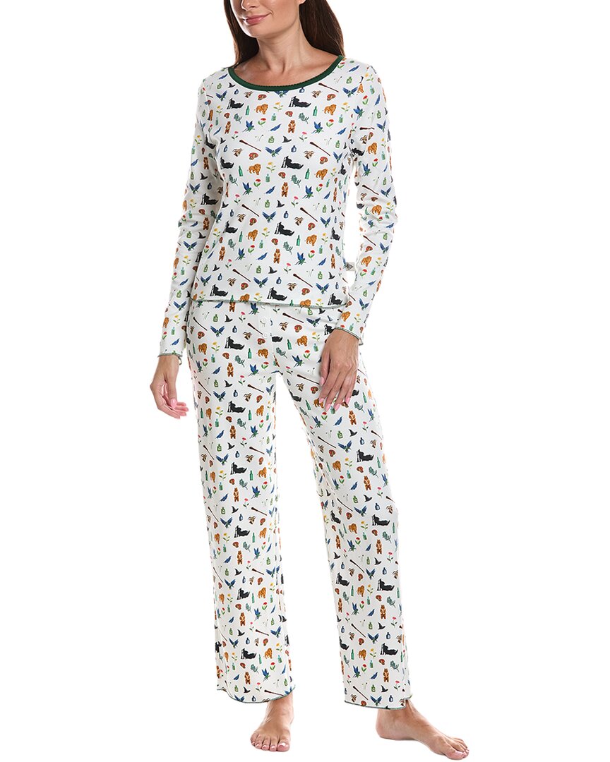 2Pc Elphaba Print Long Pajama Set