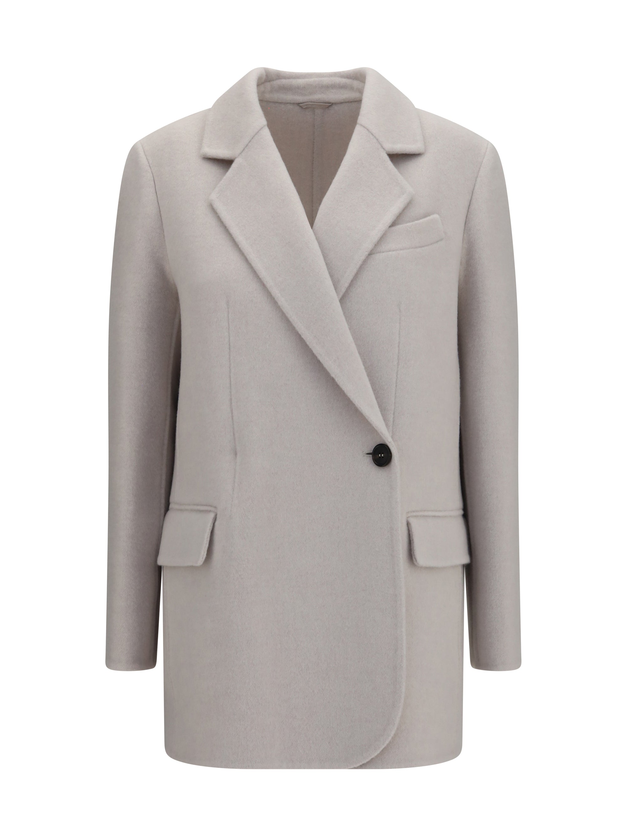 Wool and Cashmere Blazer — Beige