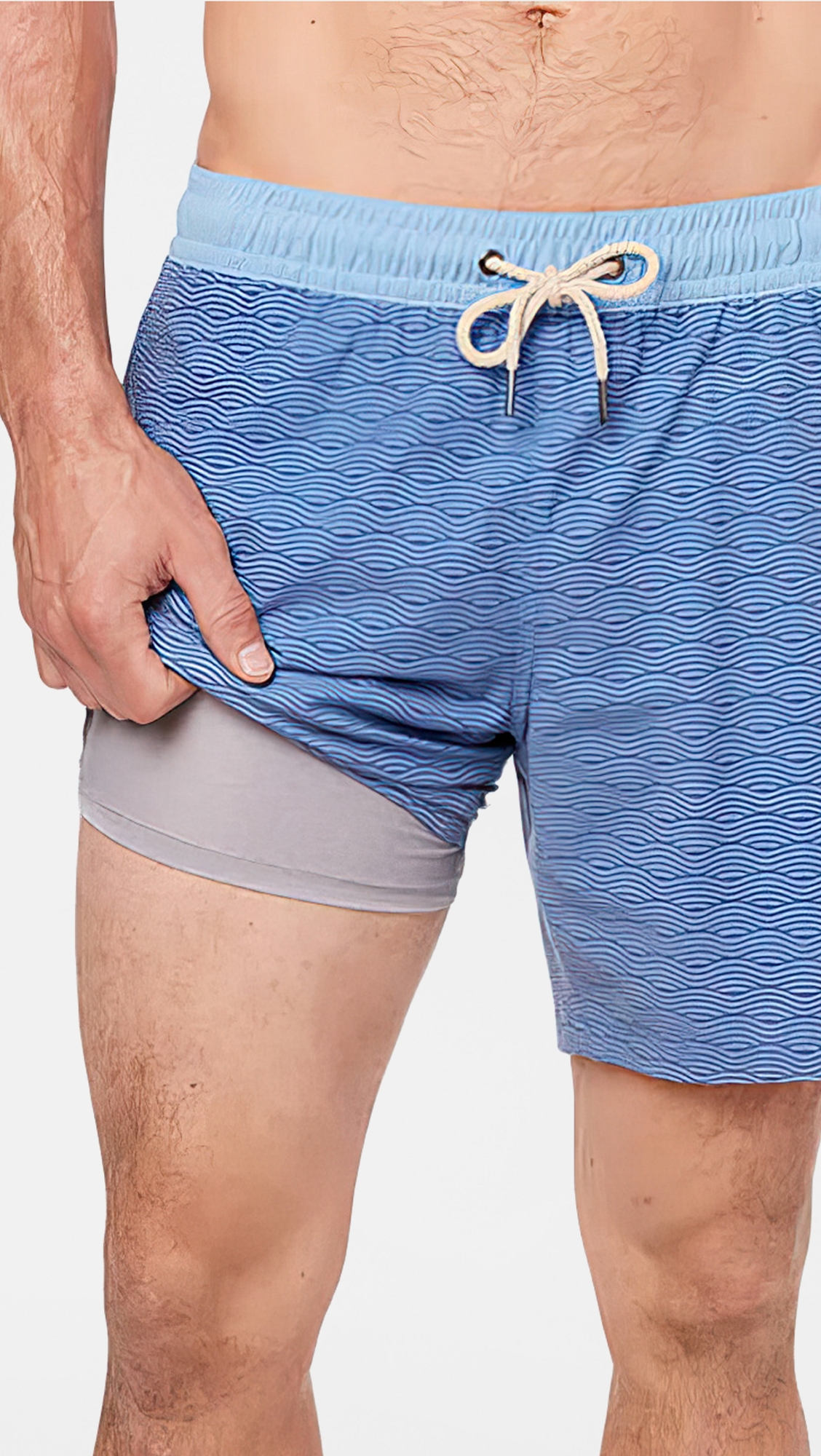 The Bayberry 7" Swim Shorts Blue Waves