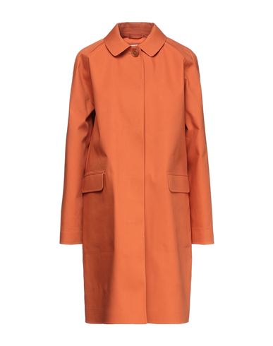 Woman Overcoat & Trench Coat Rust Size M Cotton, Polyester, Polyurethane