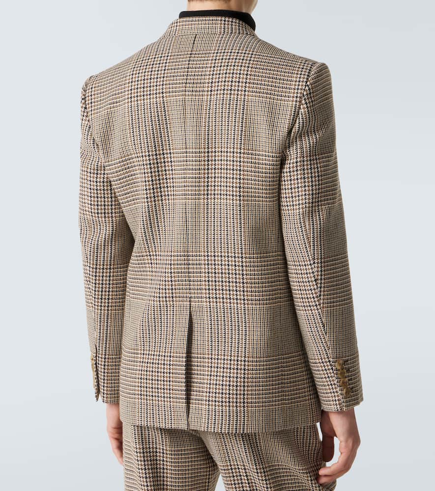 Prince of Wales check virgin wool blazer