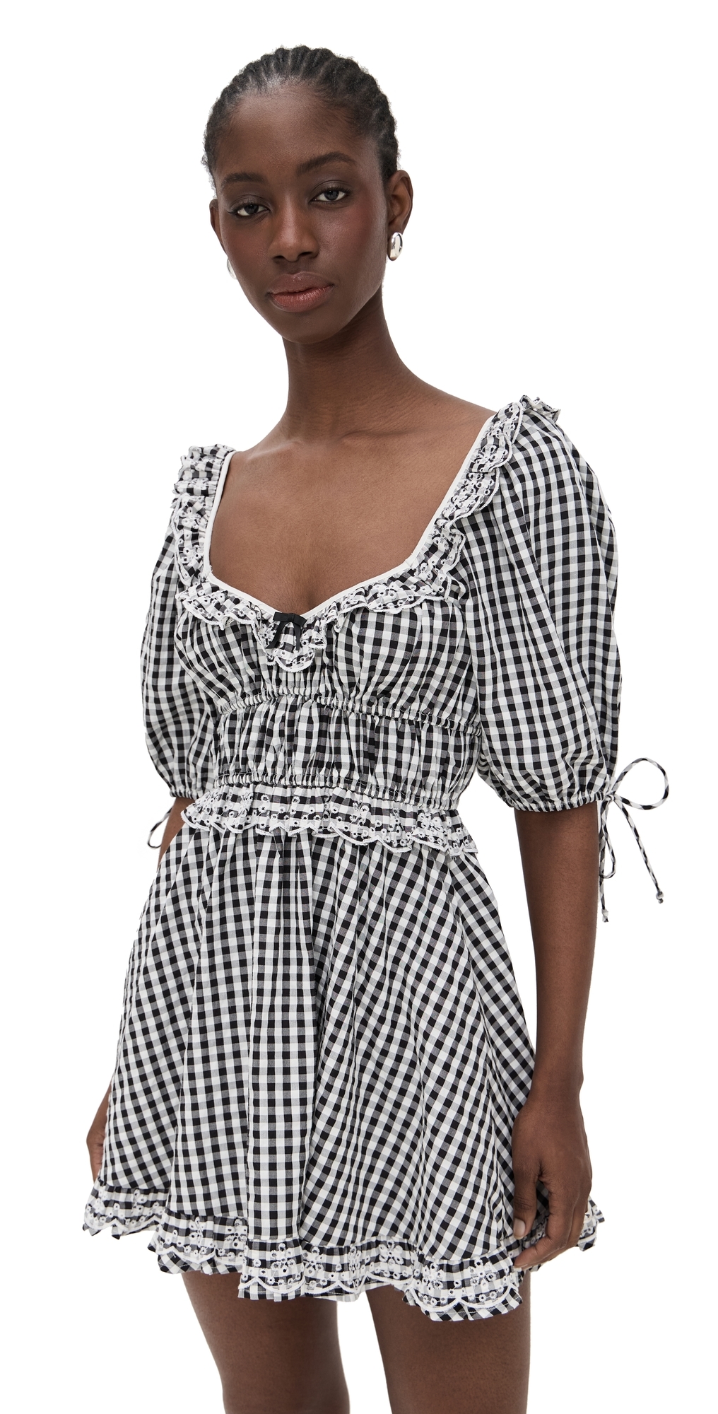 For Love & Lemons | For Love & Lemons Jackson Mini Dress Black Gingham |  Realry