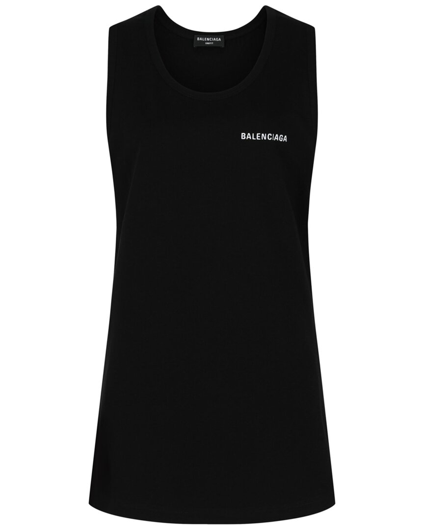 Logo Embroidered Loose Tank Top