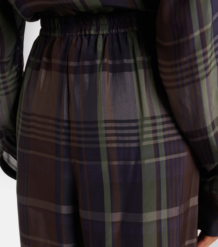Baxter checked wide-leg pants