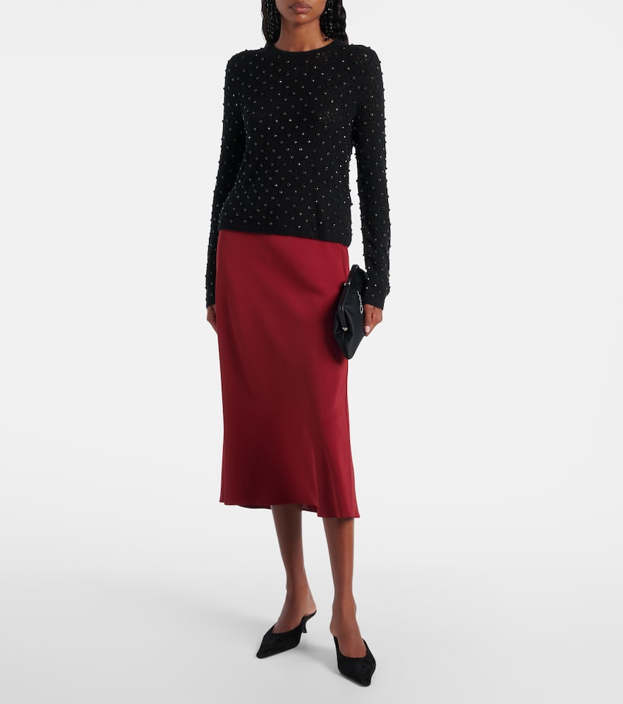 Borbona silk-blend midi skirt