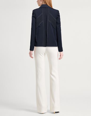 Woman Blazer Navy Size 6 Polyester, Viscose, Elastane