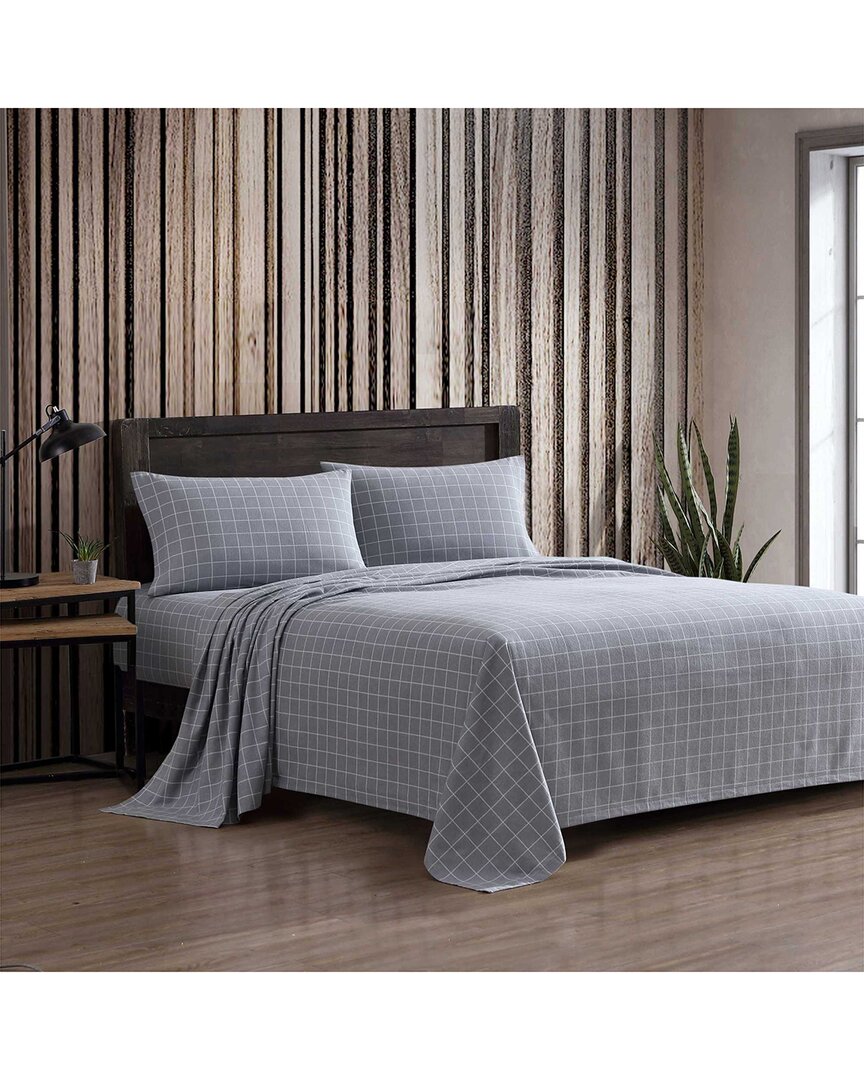 200 Thread Count Great Plains Plaid Cotton Flannel Sheet Set