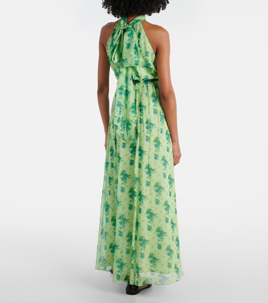 Max Mara Cactus halterneck silk gown