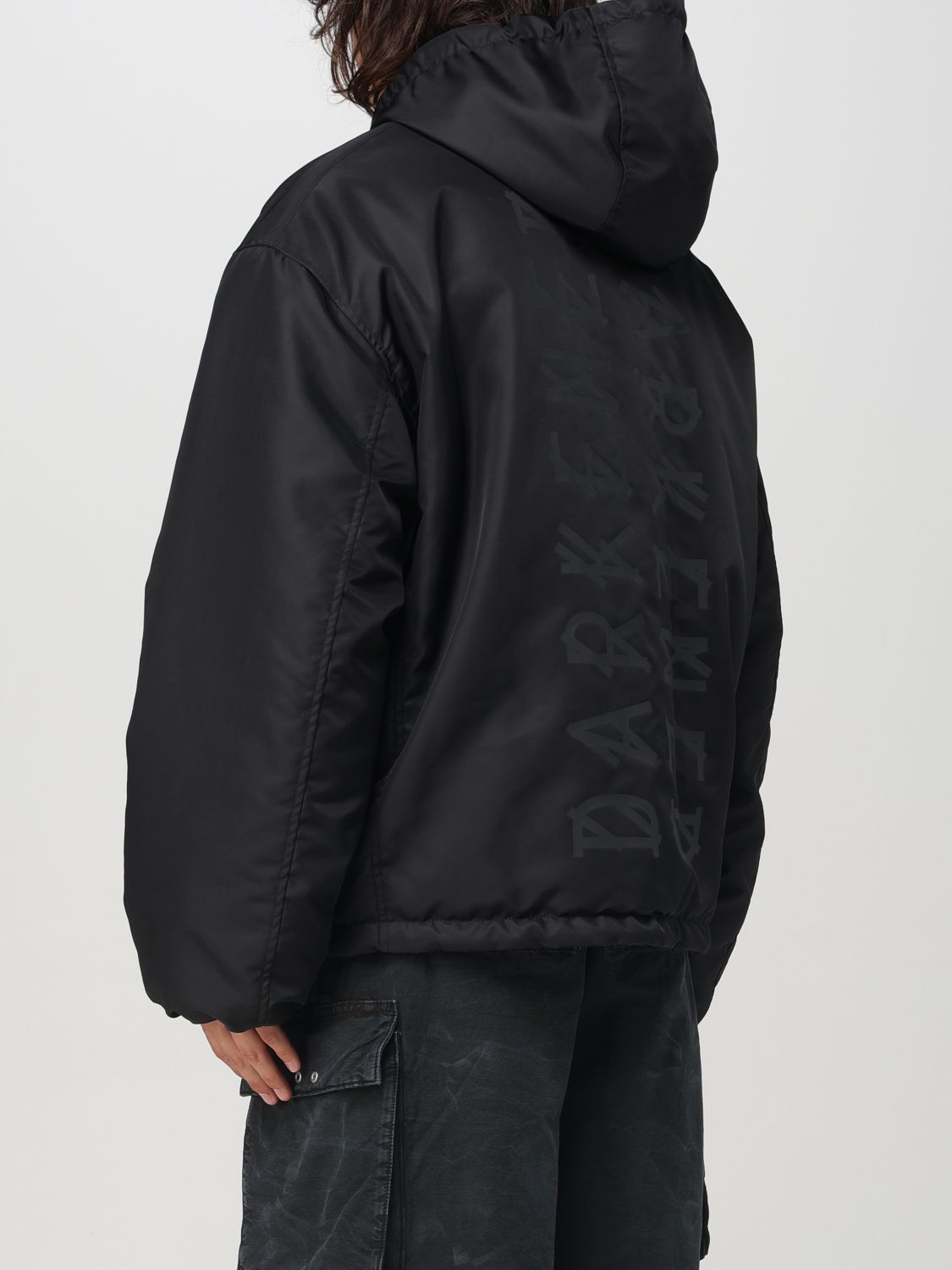 Zip-up hooded jacket - Black
