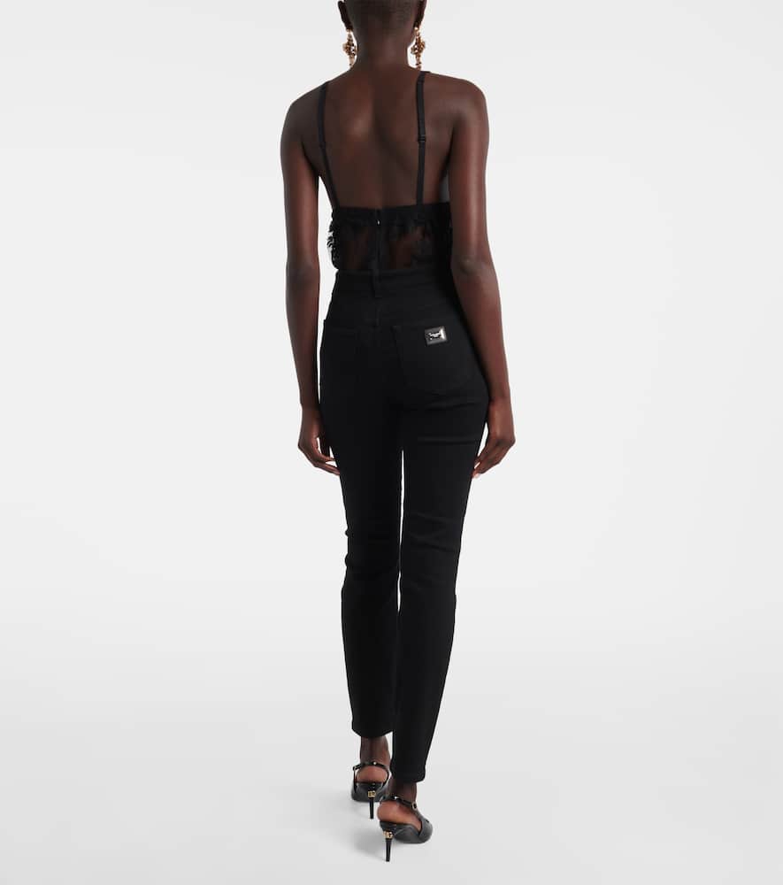 Mid-rise skinny jeans