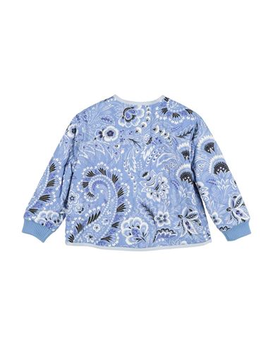 Kid Girl Jacket Light blue Size 12 Cotton, Polyamide, Polyester, Elastane, Polyurethane