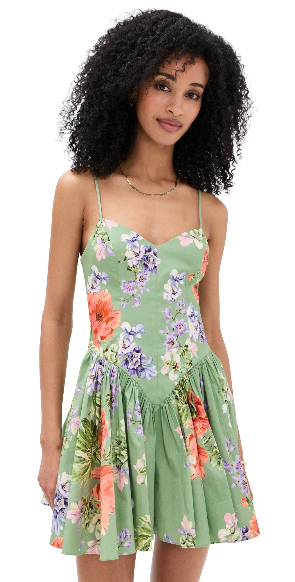 Corseted Mini Dress Green