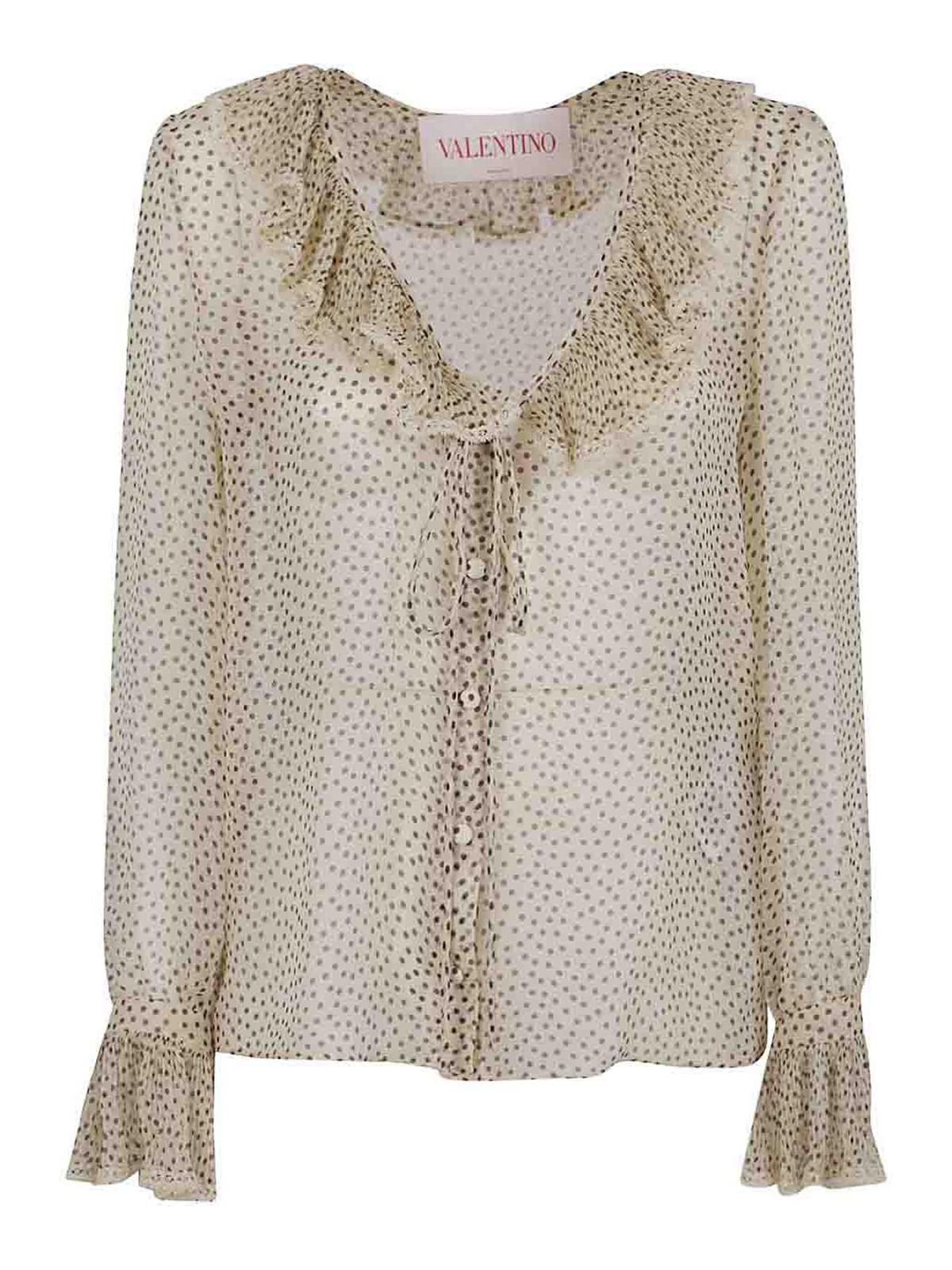 Beige Printed Georgette Top