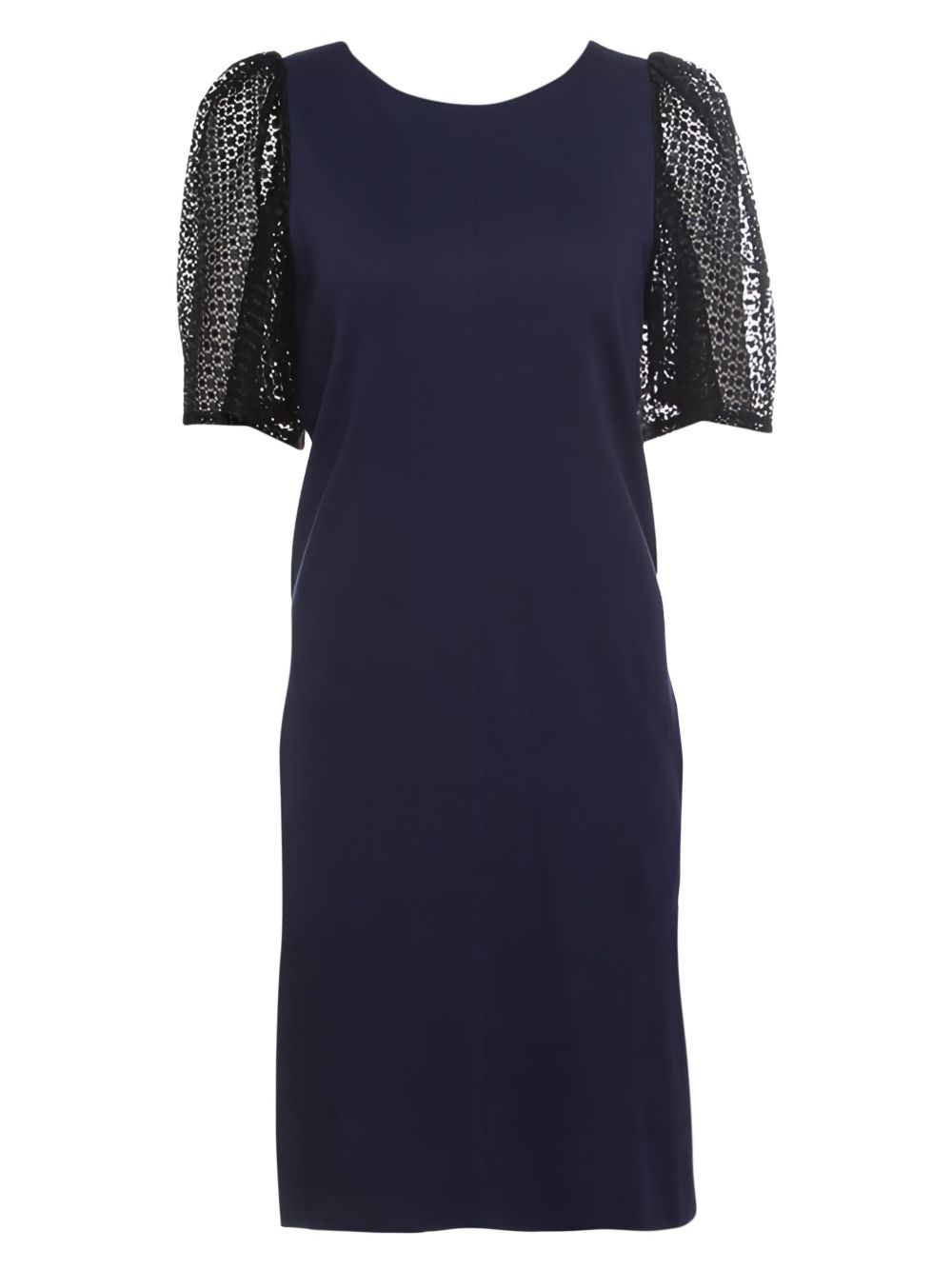 Puff-sleeve midi dress - Blue