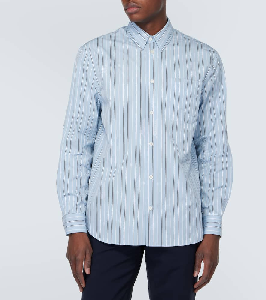 Striped cotton poplin shirt