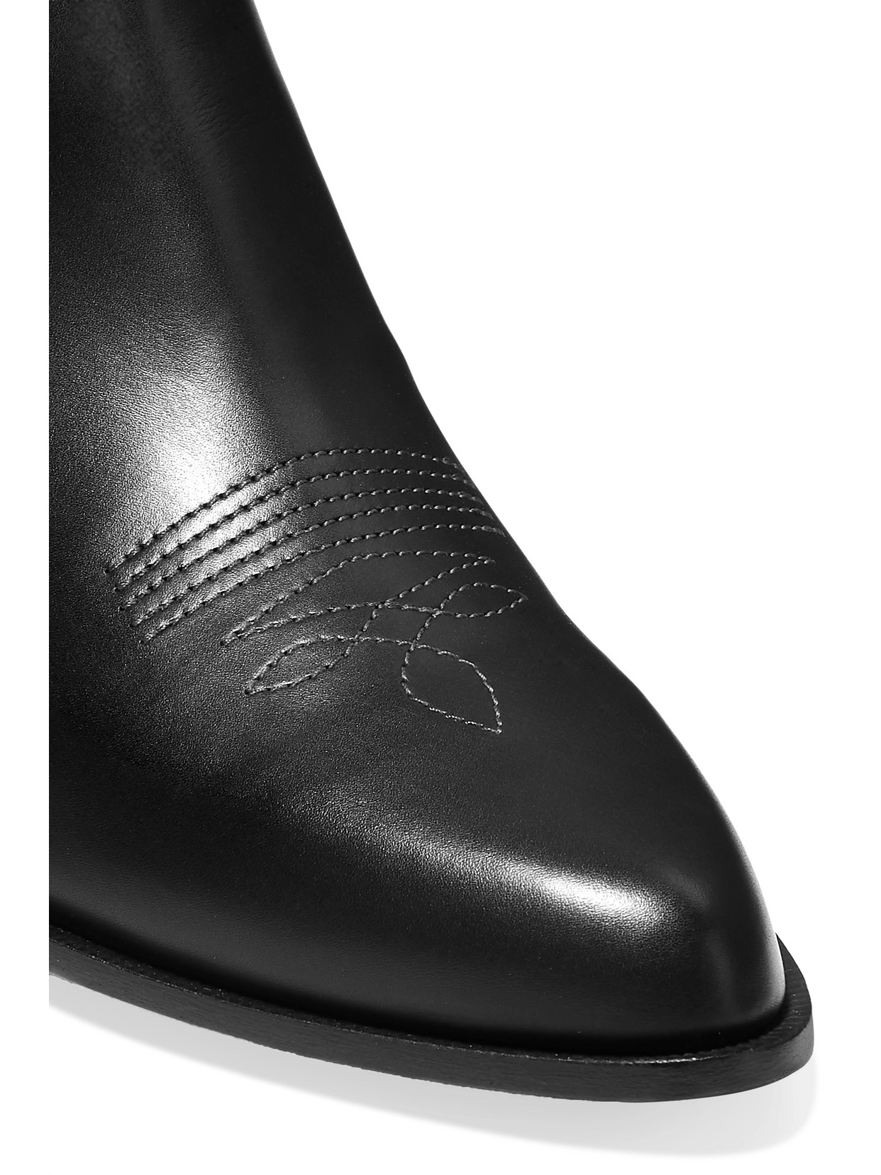 Sunset Leather Ankle Boots - Black