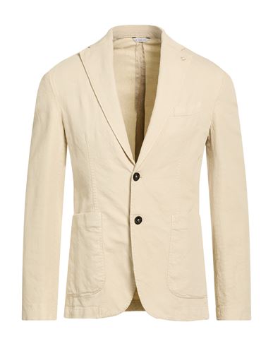 Man Blazer Beige Size 40 Cotton, Linen, Lyocell, Elastane