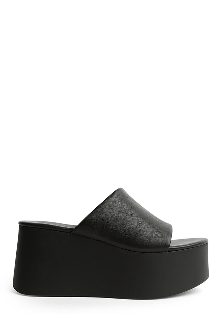 Tegan Black Sheep Nappa Wedges
