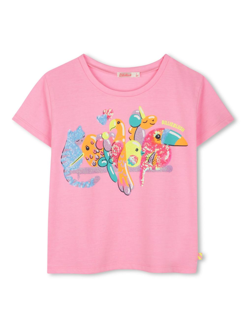 Sequin-embellished T-shirt - Pink