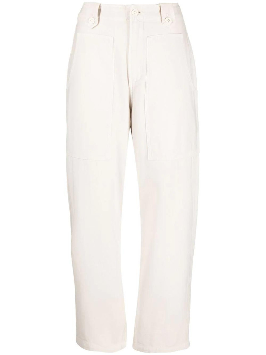 Louise cotton trousers - Neutrals