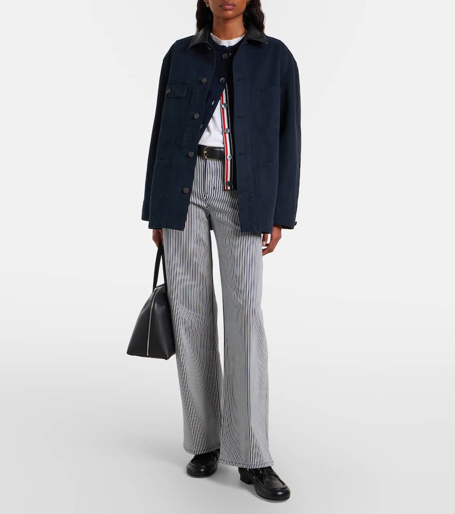 Le Slim Palazzo striped wide-leg pants