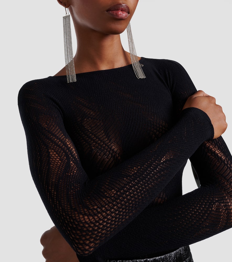 Sheer mesh catsuit