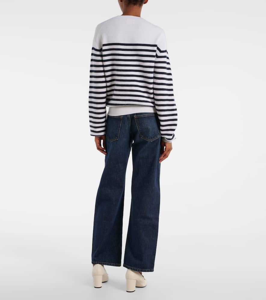 Viola striped cashmere-blend sweater