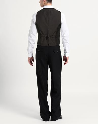 Man Tailored Vest Black Size 38 Wool
