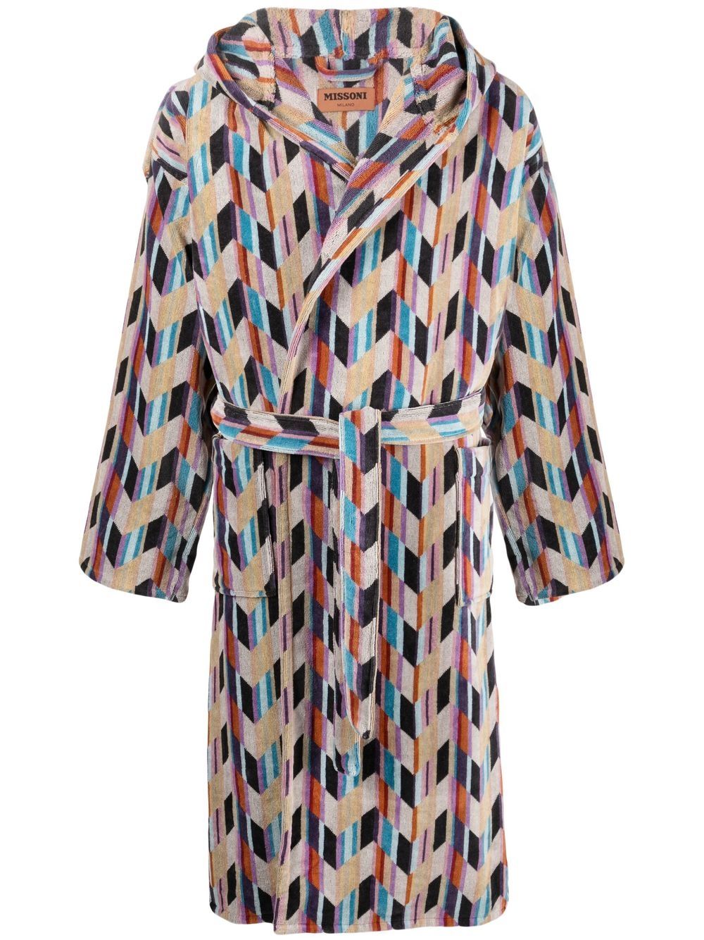All-over graphic-print bathrobe - Yellow