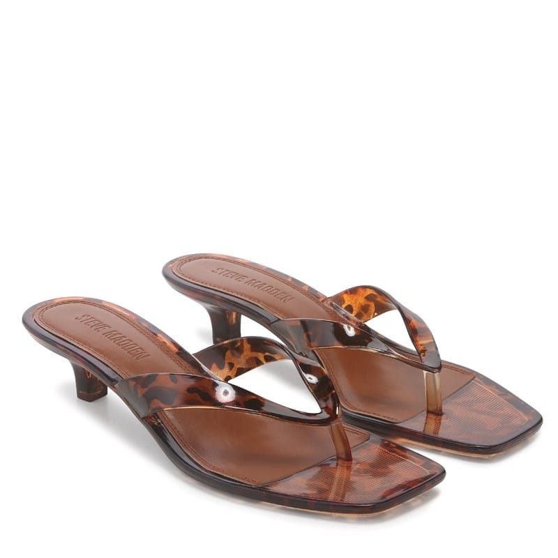 Women's Tracie J Thong Kitten Heel Sandals (Tortoise)