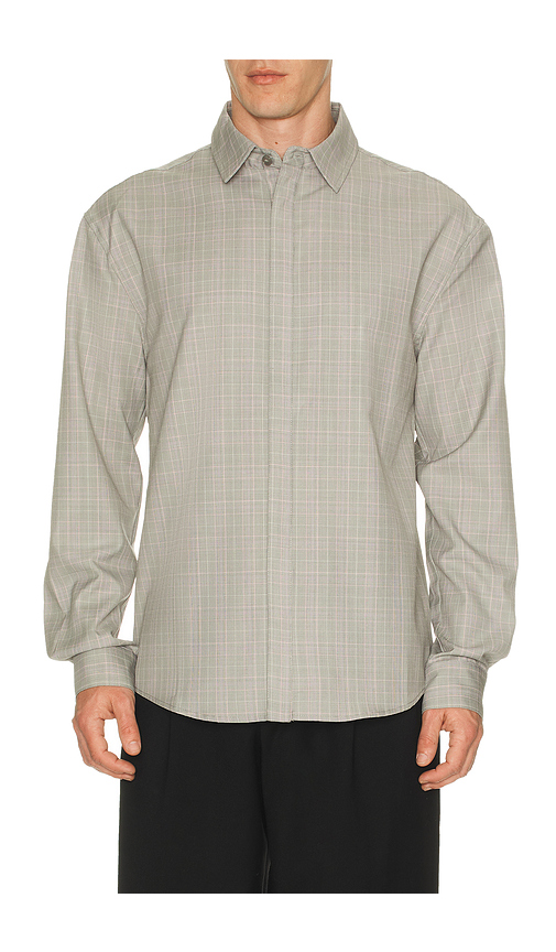 KROST Jordan Wool Plaid Shirt in Grey. S. Also in M, L, XL/1X