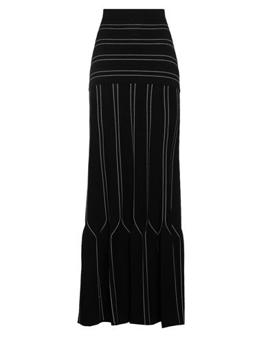Elisabetta Franchi Woman Maxi skirt Black Size 6 Viscose, Polypropylene, Polyester