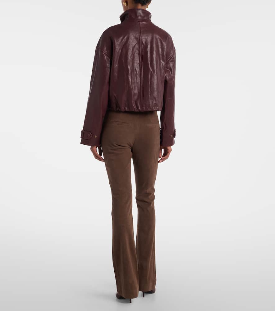 Bateman cropped leather jacket