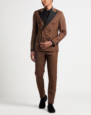 Man Suit Chocolate brown Size 36 Virgin Wool