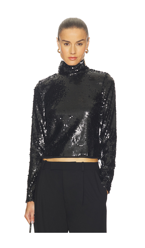 Rag & Bone Lucy Sequin Turtleneck in Black. S also in XS