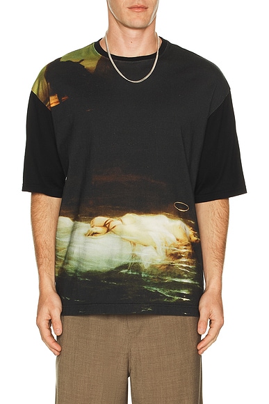 Undercover Drowned Martyr Double Jersey Tee in Black - Black. 2 also