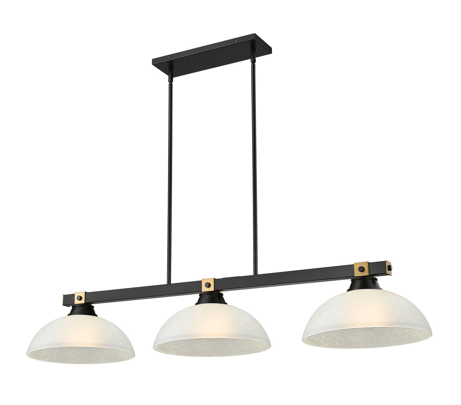 Matte Black Rubbed Brass Billiard from the Bronte Collection